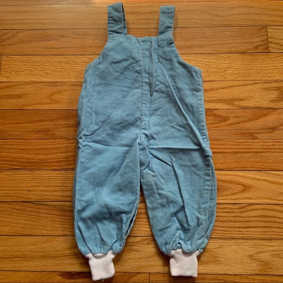 VINTAGE Infant corduroy overalls train embroidery - Picture 3 of 8